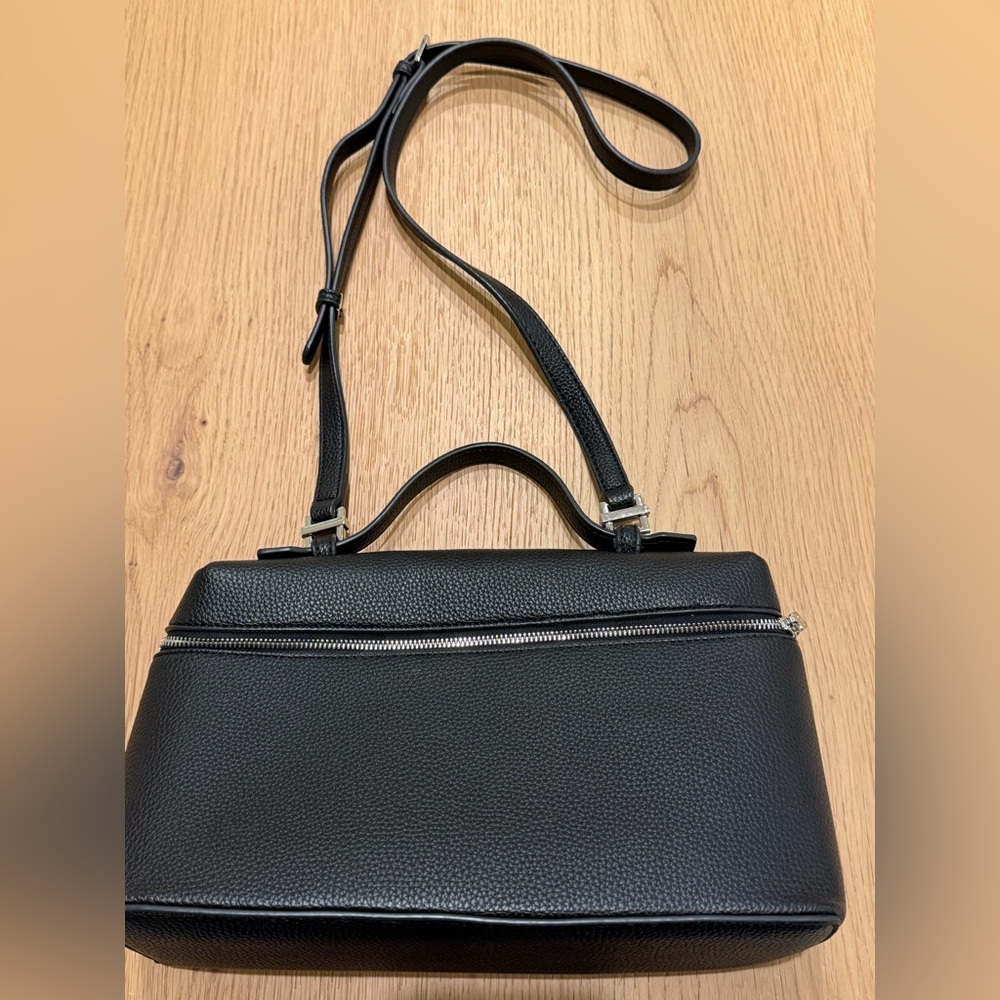 Black Leather Crossbody Bag